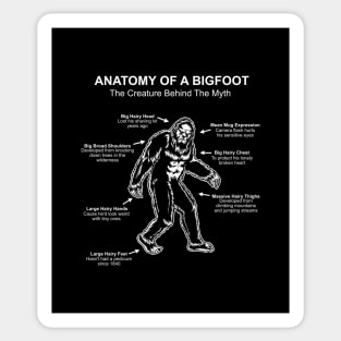 Funny Anatomy of Bigfoot Sticker